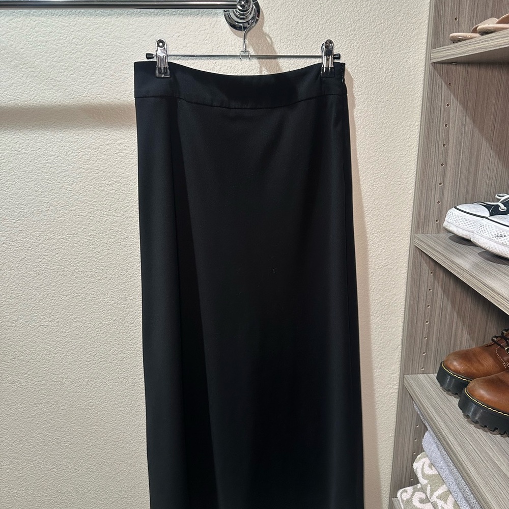 Covington Black Maxi Skirt - Sleek Long Silhouette